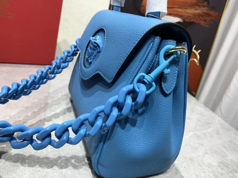 Versace Blue Top Handle Crossbody Bag - Image 5