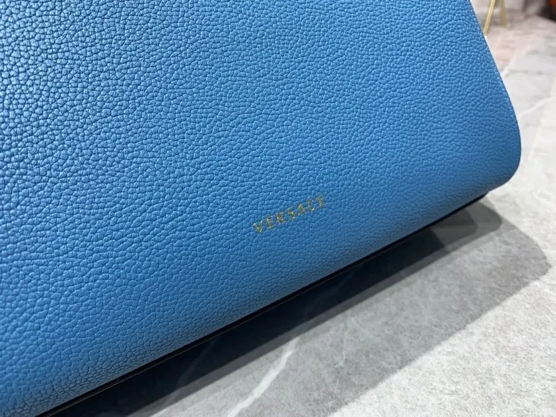 Versace Blue Top Handle Crossbody Bag - Image 6