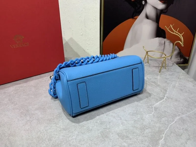 Versace Blue Top Handle Crossbody Bag - Image 7