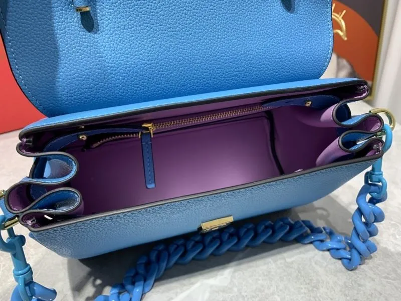 Versace Blue Top Handle Crossbody Bag - Image 8