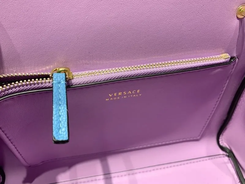 Versace Blue Top Handle Crossbody Bag - Image 9