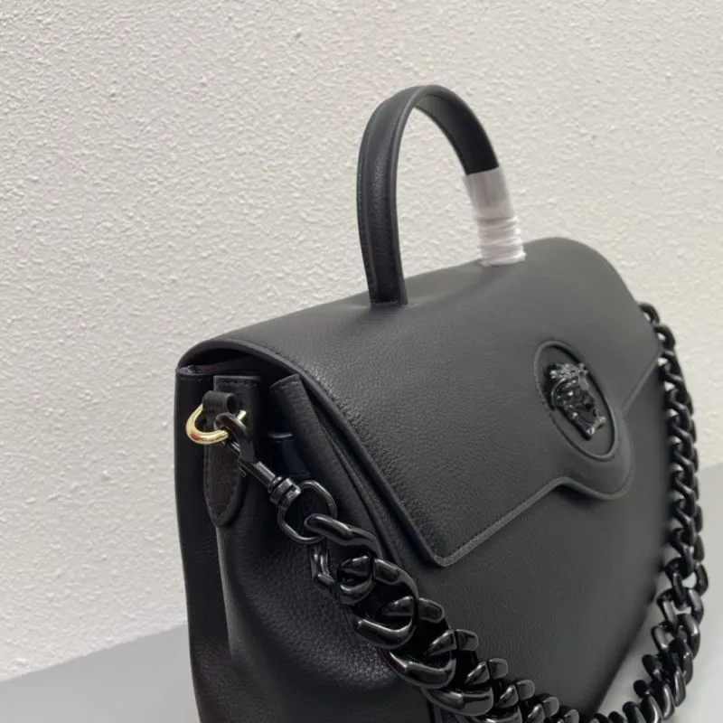 Versace Black Top Handle Handbag V308 - Image 5