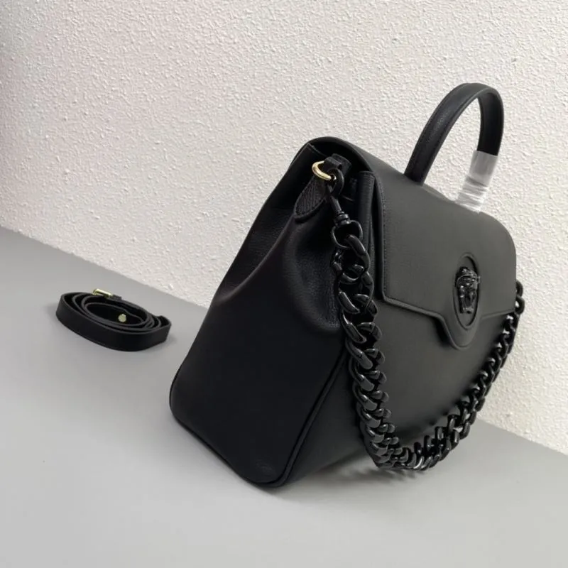 Versace Black Top Handle Handbag V308 - Image 6