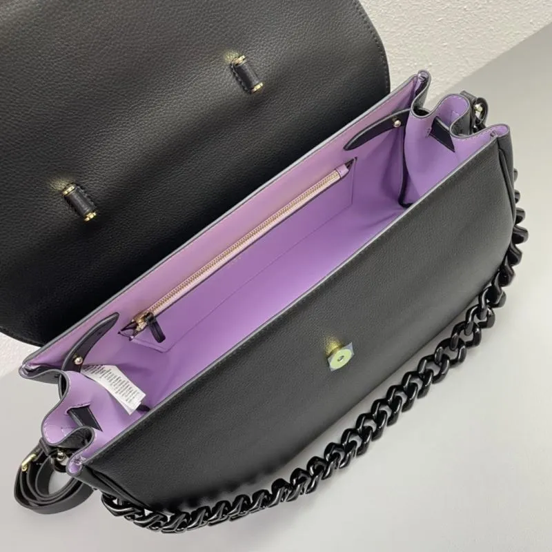 Versace Black Top Handle Handbag V308 - Image 8