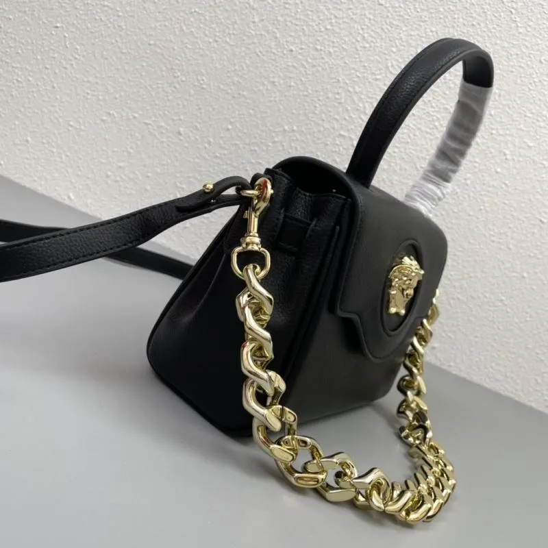 Versace Black Chain Handbag V306 - Image 6