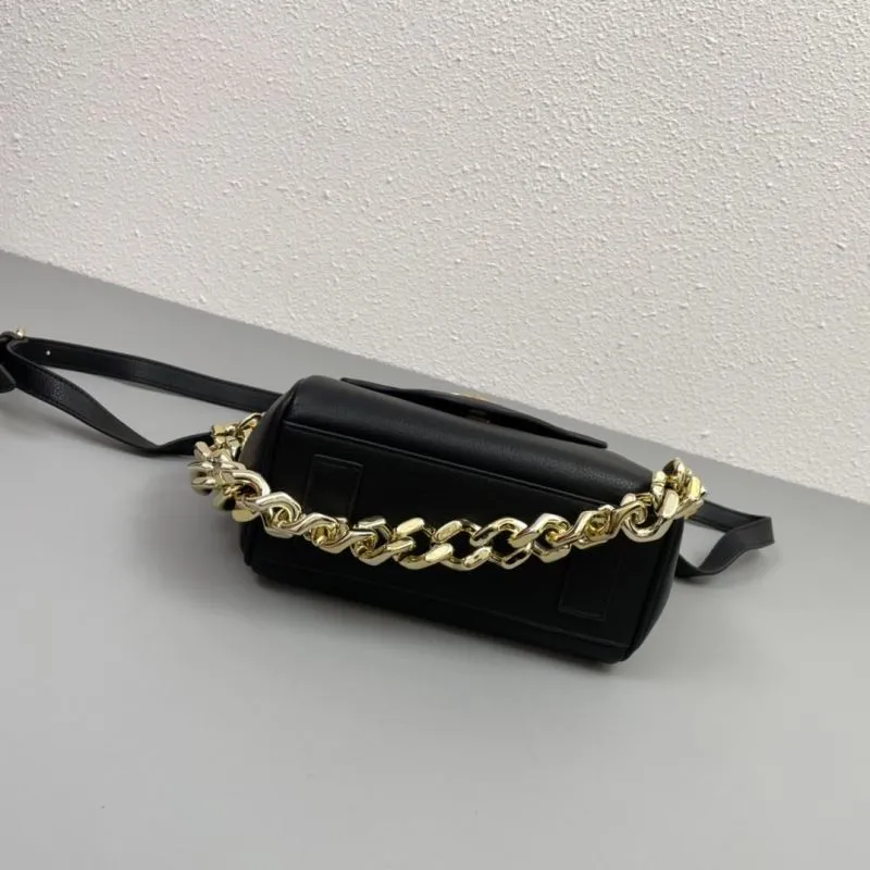 Versace Black Chain Handbag V306 - Image 7