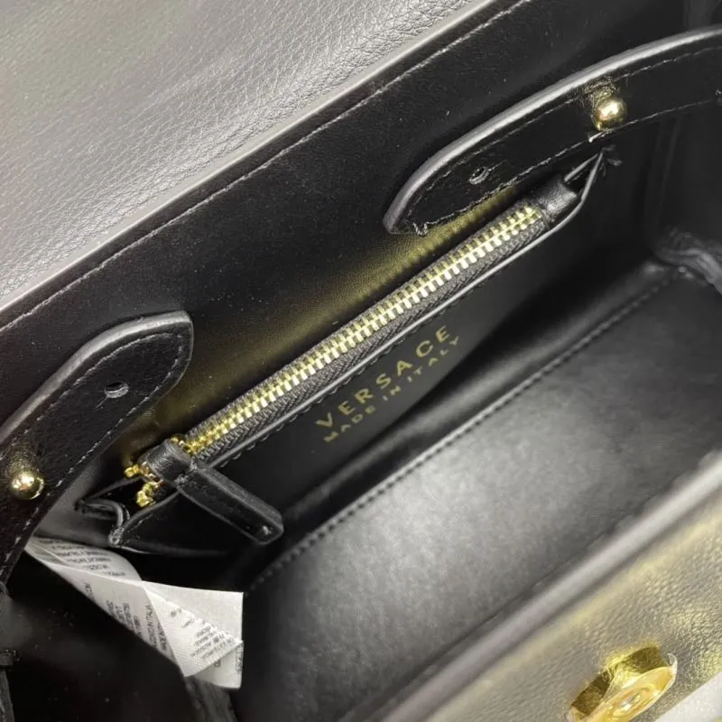 Versace Black Chain Handbag V306 - Image 9