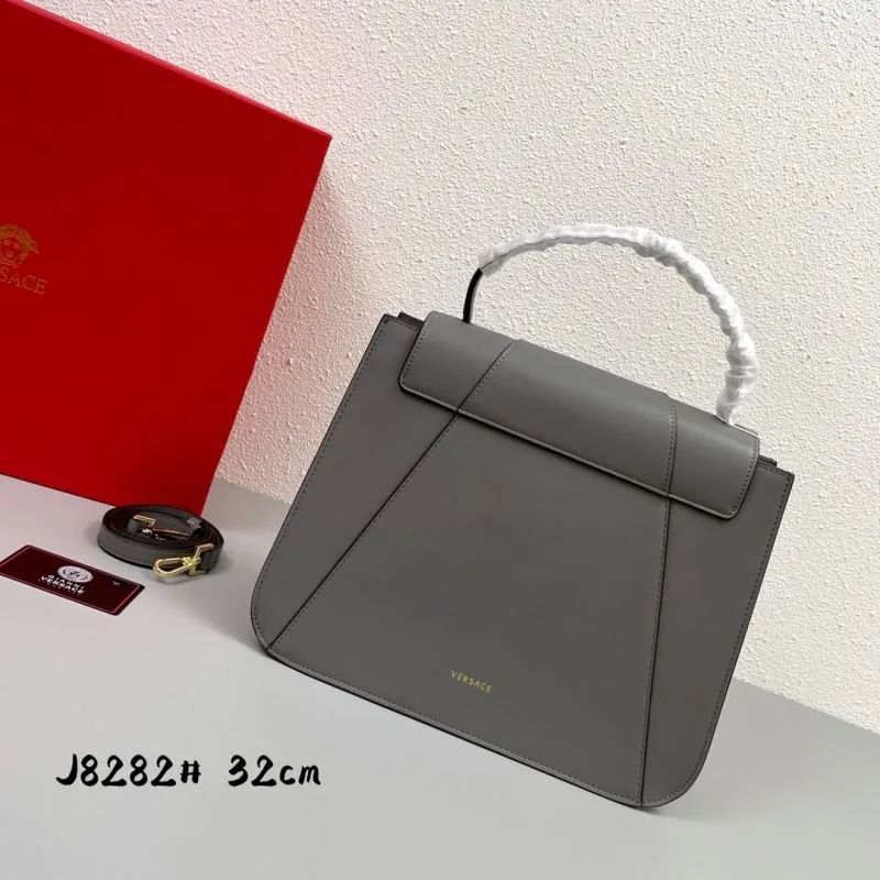 Versace Gray Top Handle Handbag J8282 32cm - Image 3