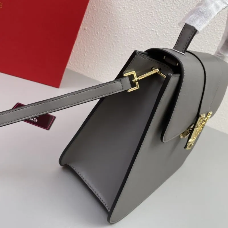Versace Gray Top Handle Handbag J8282 32cm - Image 6