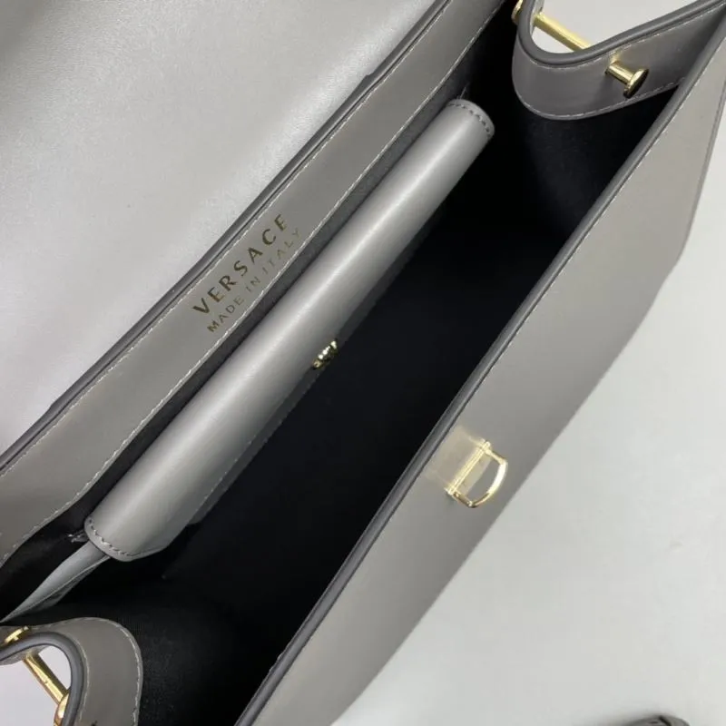 Versace Gray Top Handle Handbag J8282 32cm - Image 8