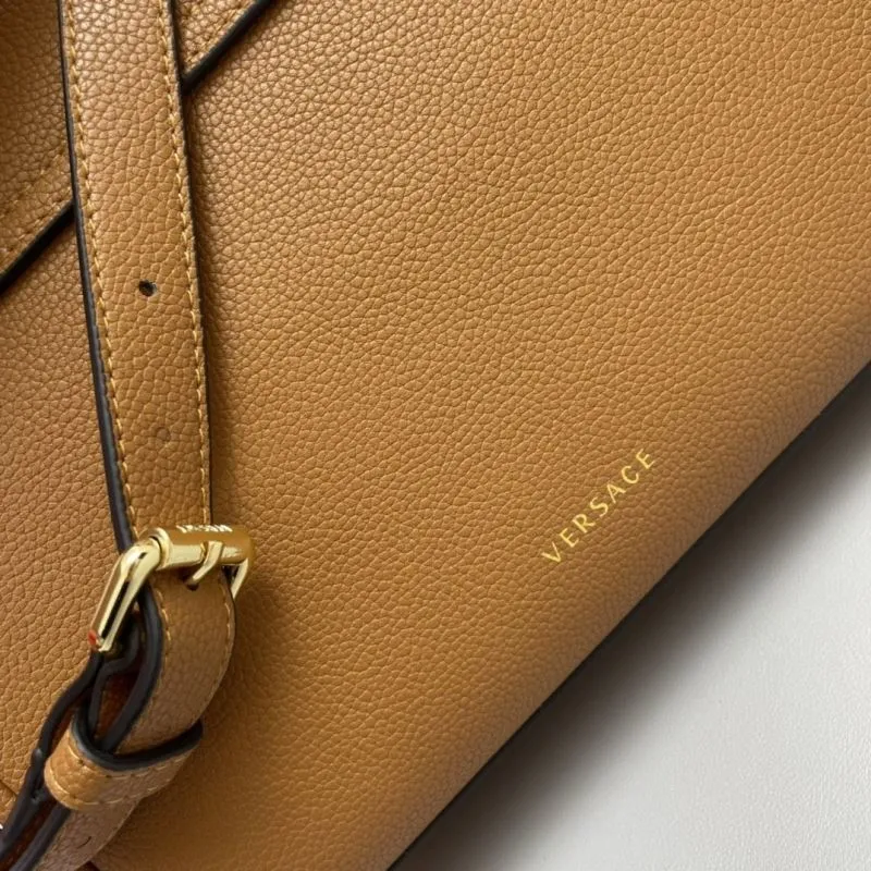 Versace Brown Leather Handbag J06116 26cm - Image 6