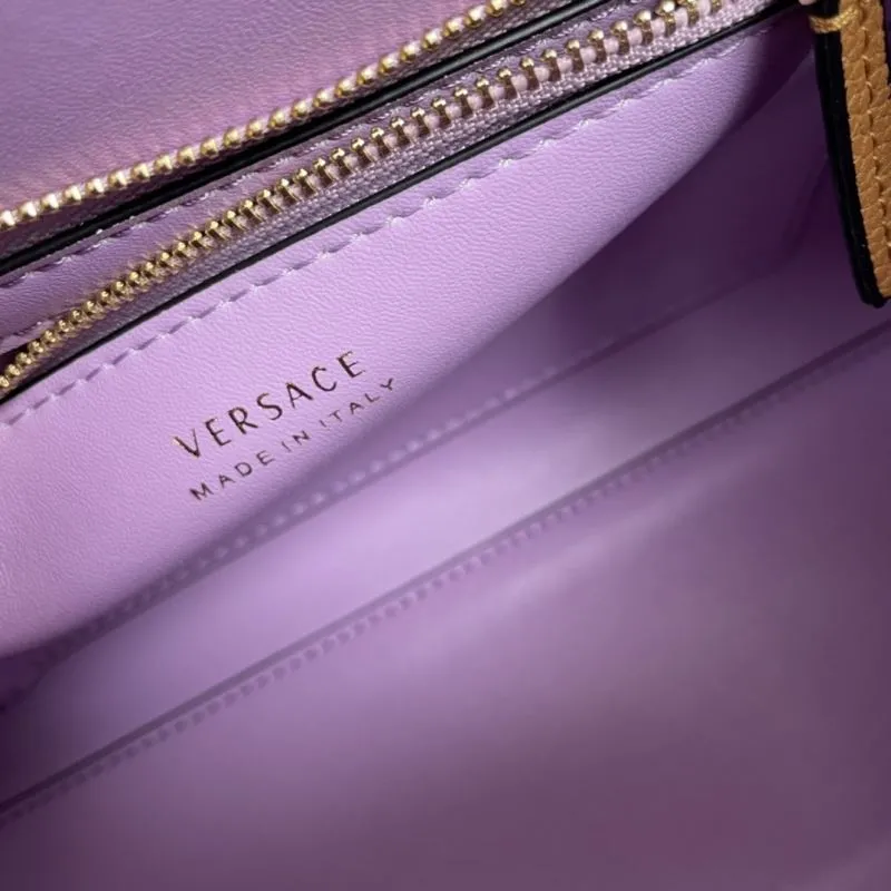 Versace Brown Leather Handbag J06116 26cm - Image 9