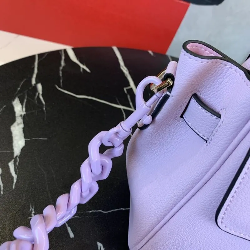 Versace Lavender Handbag 159 with Chain Size 26-12-20cm - Image 6