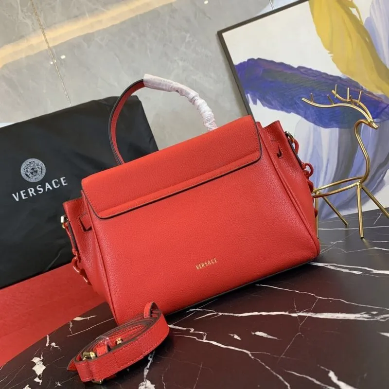 Versace Red Leather Chain Handbag 26-12-20cm Model 161 - Image 3