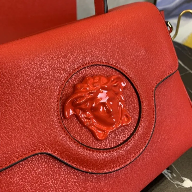 Versace Red Leather Chain Handbag 26-12-20cm Model 161 - Image 5