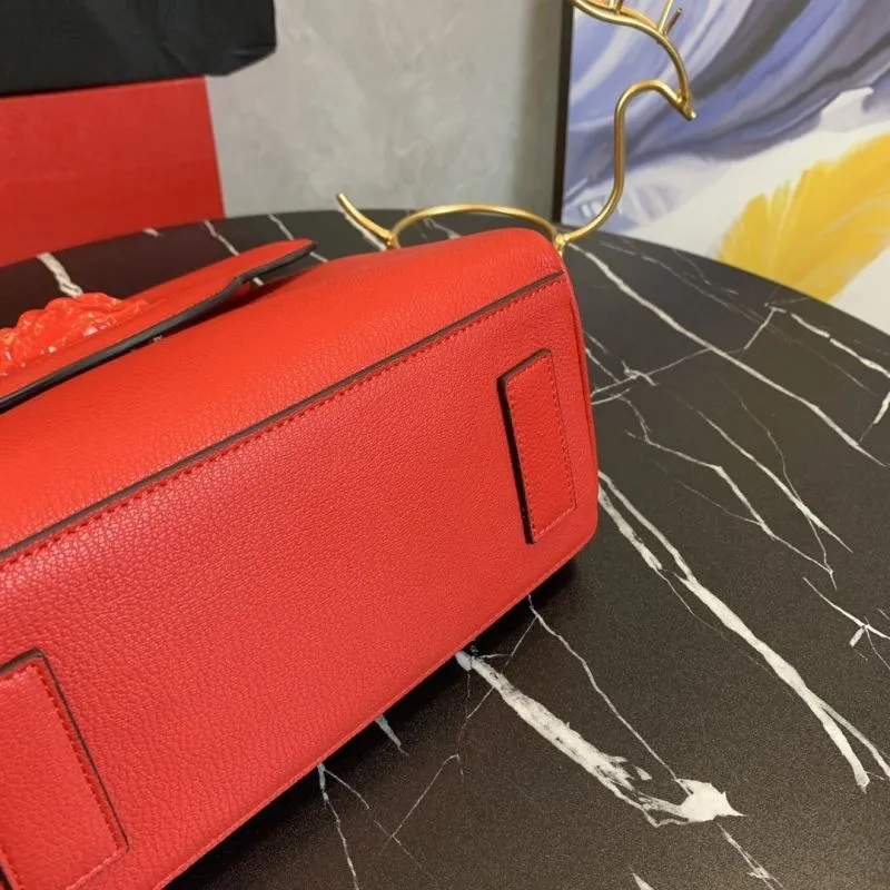 Versace Red Leather Chain Handbag 26-12-20cm Model 161 - Image 7