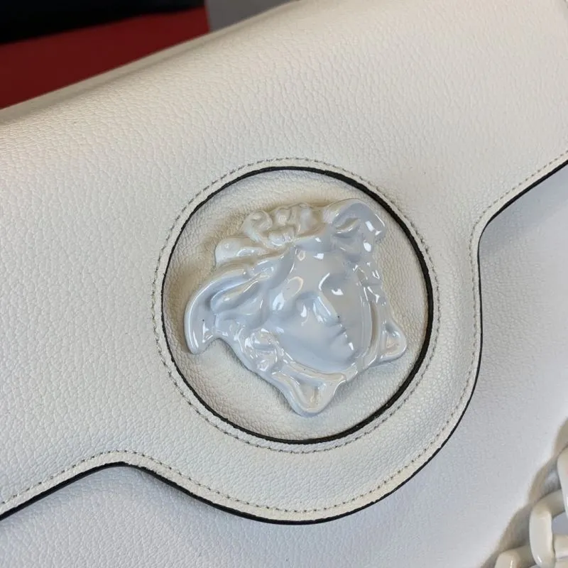 Versace White Leather Handbag 164 26-12-20CM - Image 5