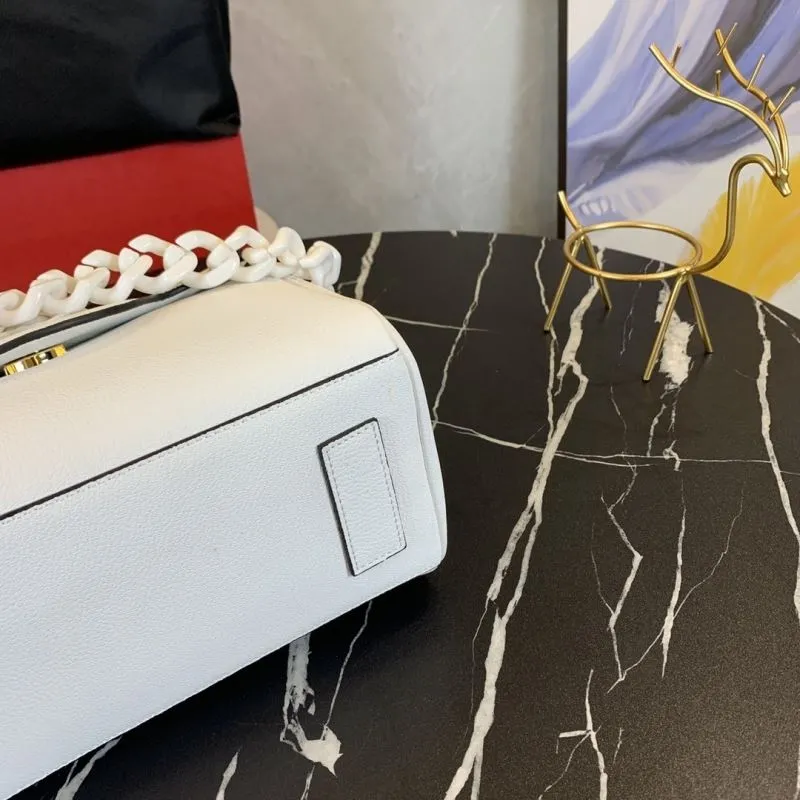 Versace White Leather Handbag 164 26-12-20CM - Image 7