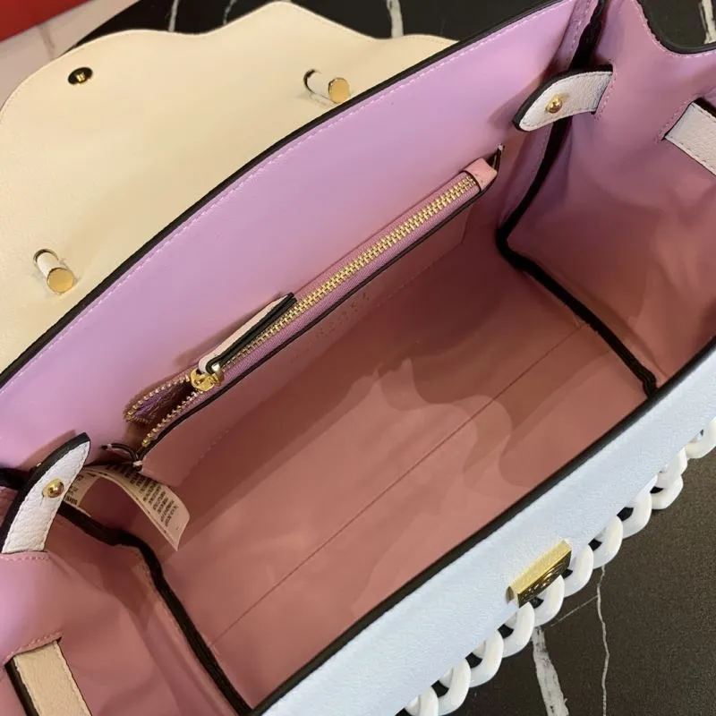 Versace White Leather Handbag 164 26-12-20CM - Image 8
