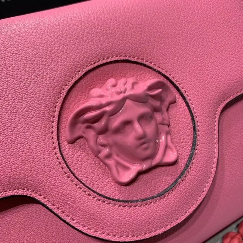 Versace Pink Leather Chain Handbag SKU 165 - Image 4
