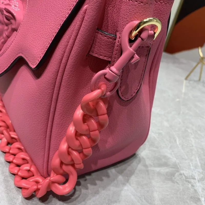 Versace Pink Leather Chain Handbag SKU 165 - Image 5