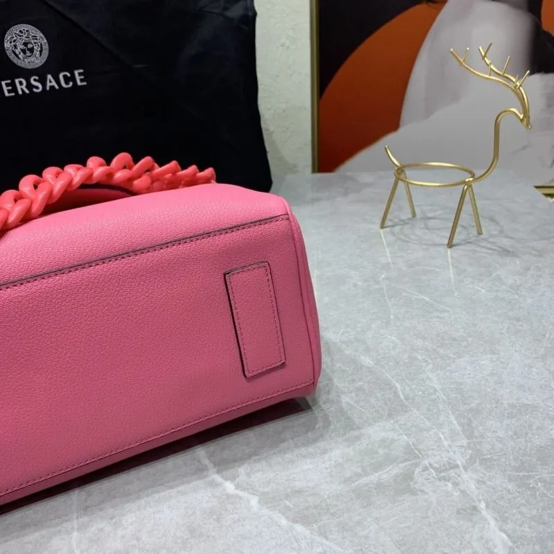 Versace Pink Leather Chain Handbag SKU 165 - Image 7