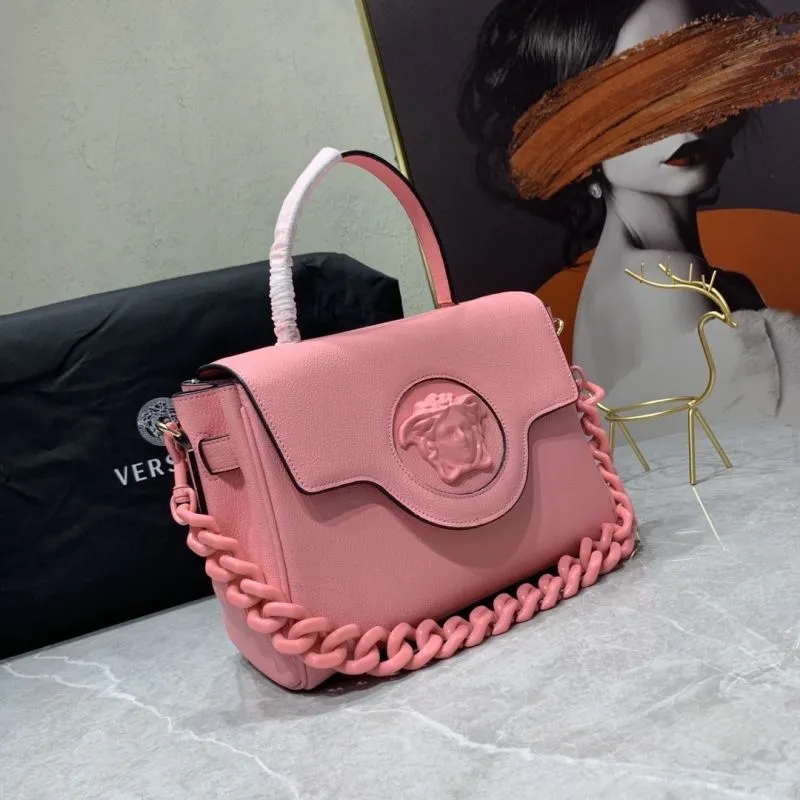 Alternative view of Versace Pink Leather Handbag 166 Size 26-12-20cm