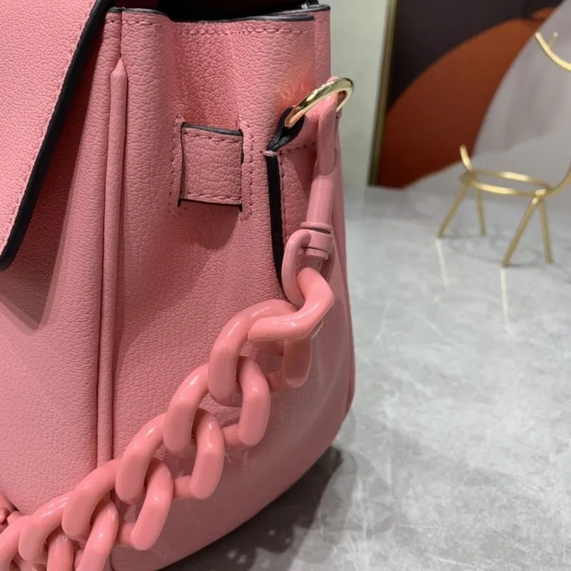 Versace Pink Leather Handbag 166 Size 26-12-20cm - Image 5