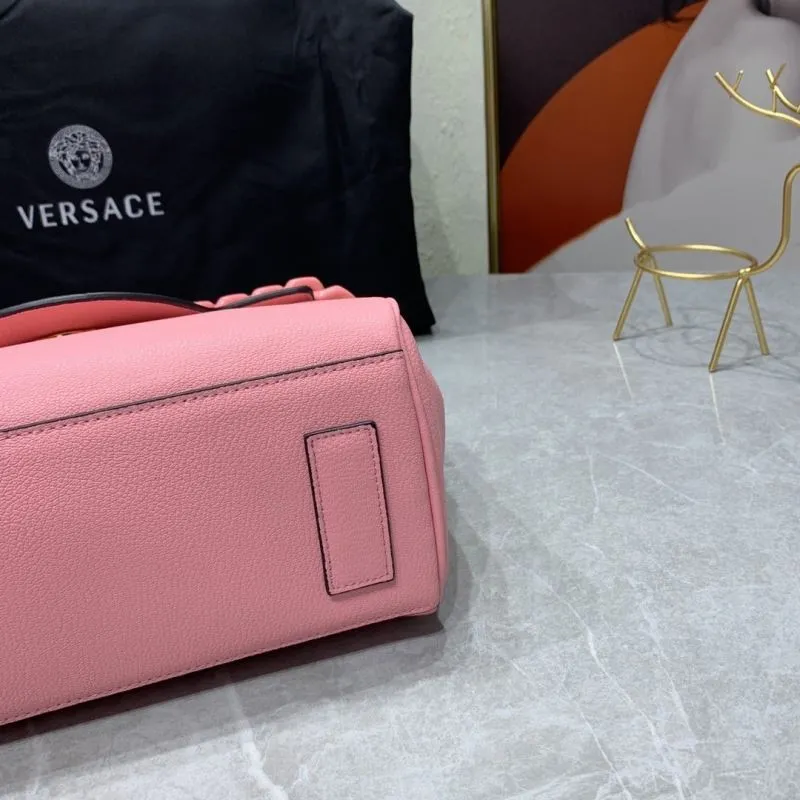 Versace Pink Leather Handbag 166 Size 26-12-20cm - Image 7