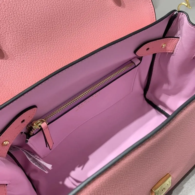 Versace Pink Leather Handbag 166 Size 26-12-20cm - Image 8