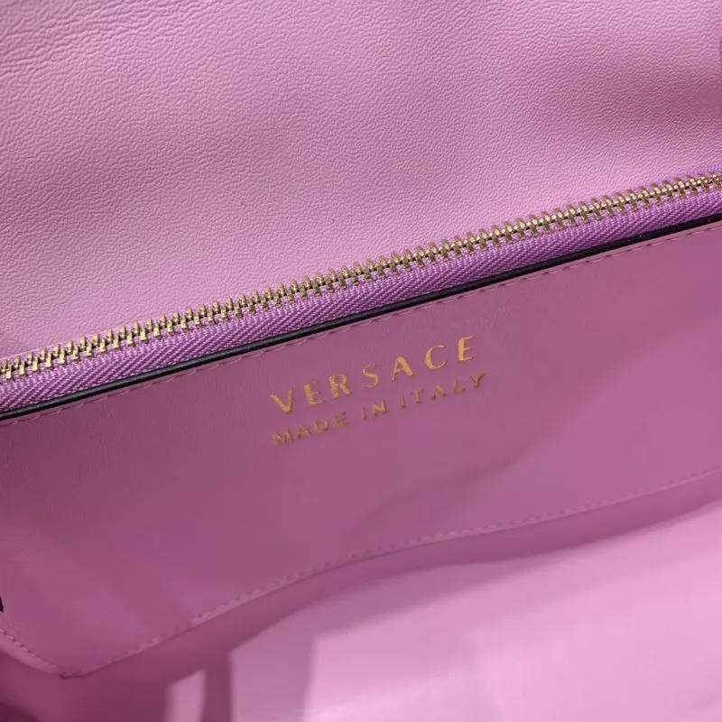 Versace Pink Leather Handbag 166 Size 26-12-20cm - Image 9