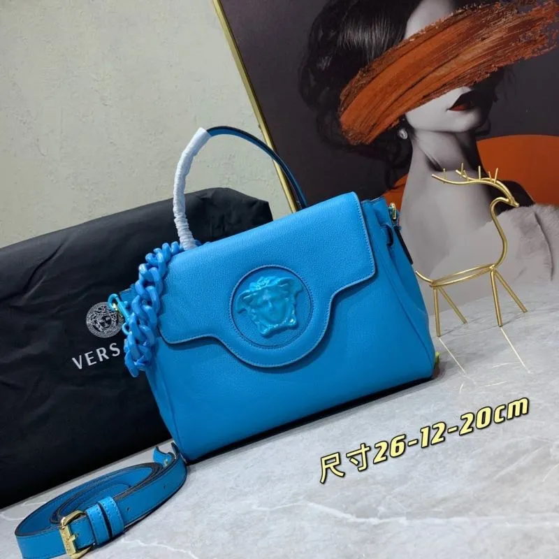 Versace Blue Crossbody Handbag with Chain 26-12-20 cm