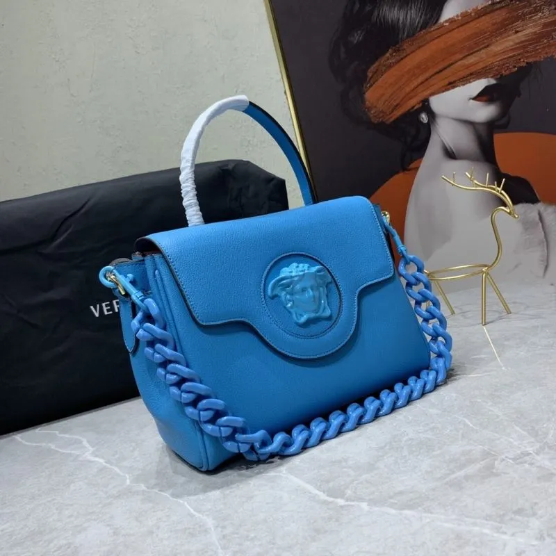 Alternative view of Versace Blue Crossbody Handbag with Chain 26-12-20 cm