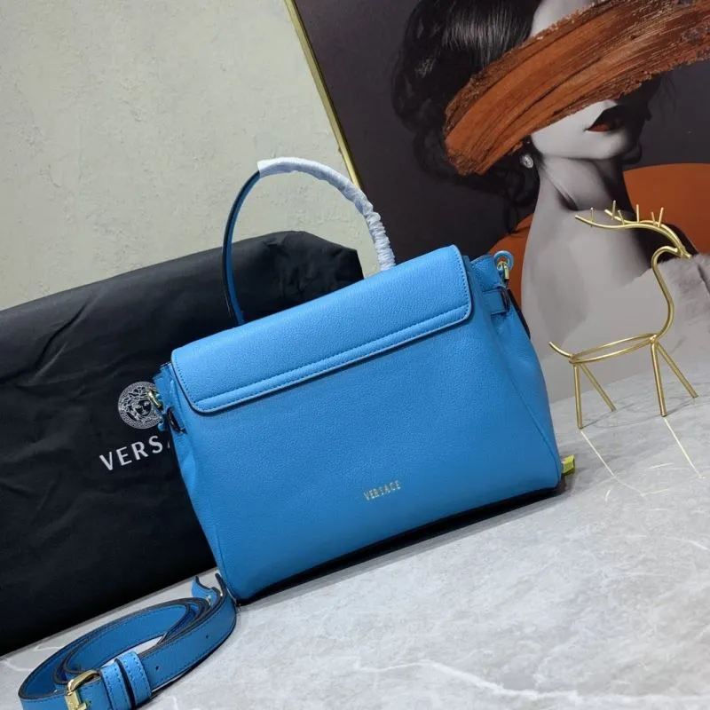 Versace Blue Crossbody Handbag with Chain 26-12-20 cm - Image 3