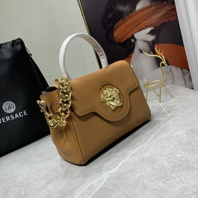 Alternative view of Versace Brown Leather Chain Strap Handbag