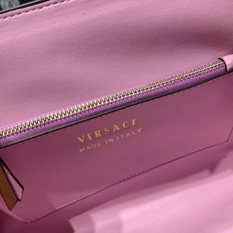 Versace Brown Leather Chain Strap Handbag - Image 9