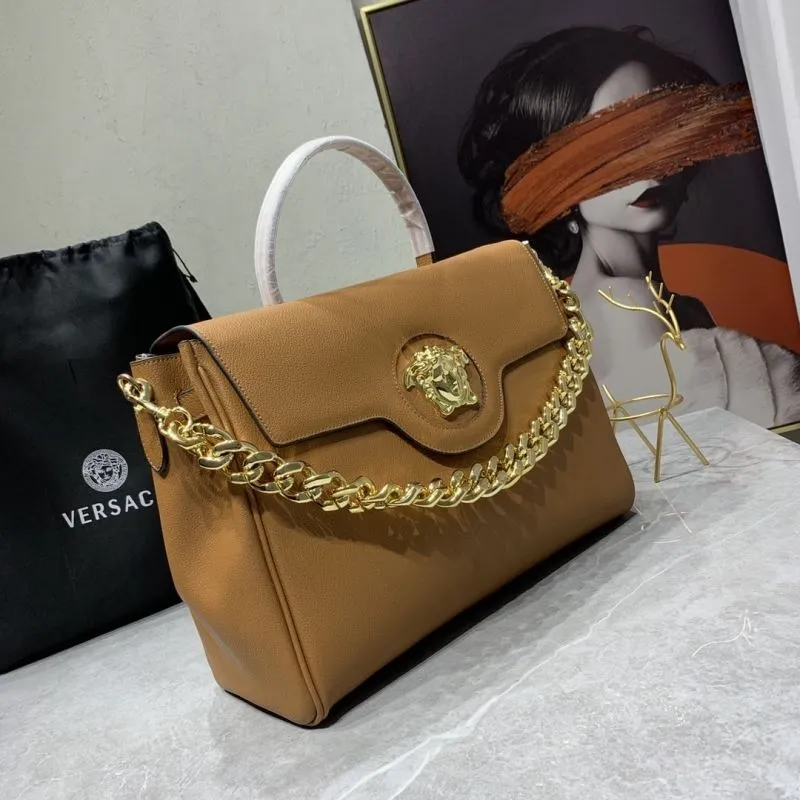 Alternative view of Versace Tan Leather Chain Detail Handbag SKU 169