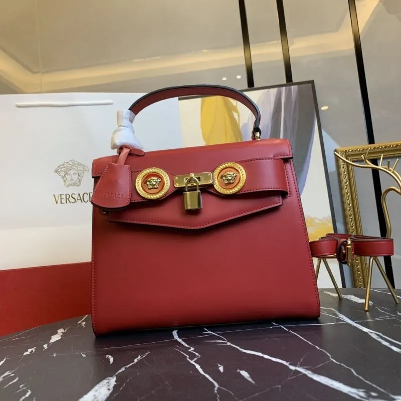 Versace Red Leather Handbag 173