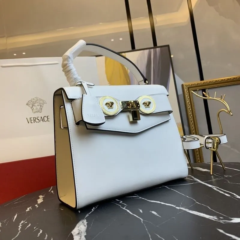 Alternative view of Versace White Leather Top Handle Handbag 174