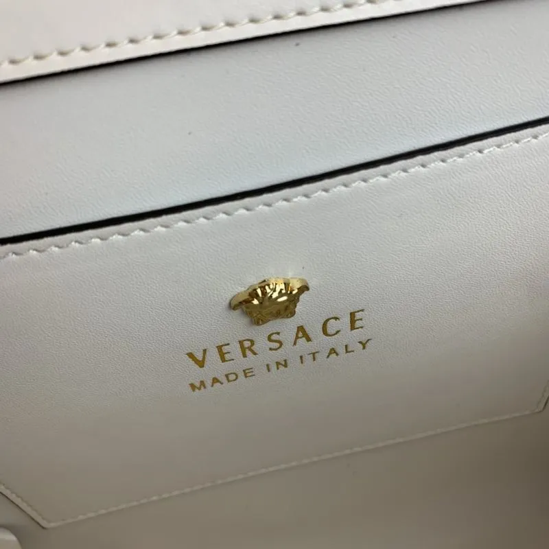 Versace White Leather Top Handle Handbag 174 - Image 8