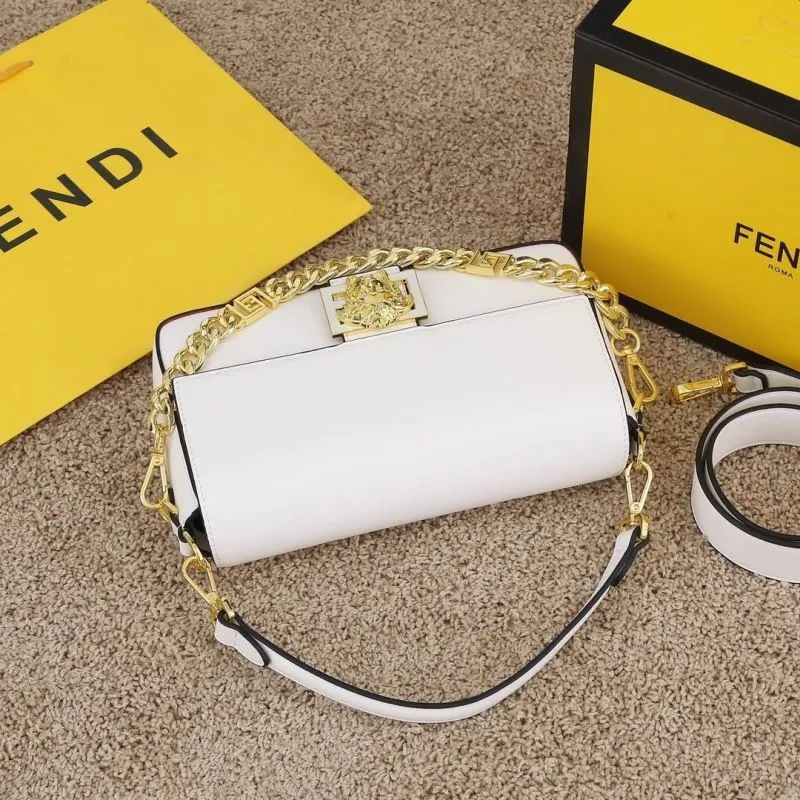 White Versace Medusa Leather Handbag - Image 6