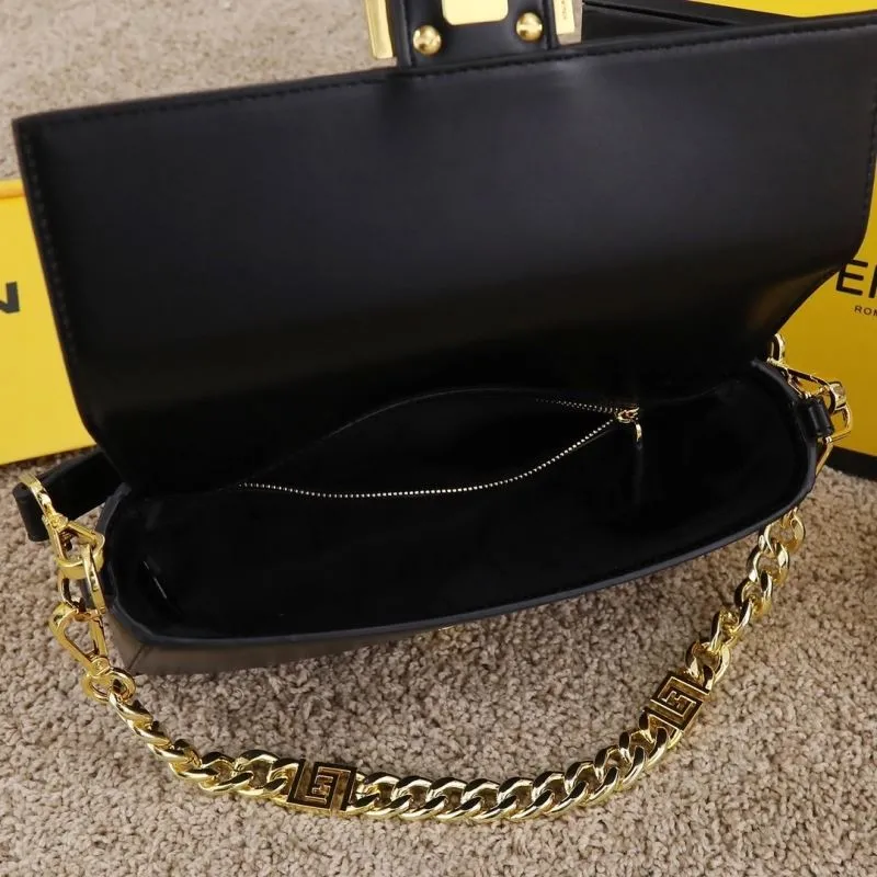 Versace Black Leather Handbag Model 181 with Gold Medusa Clasp - Image 9