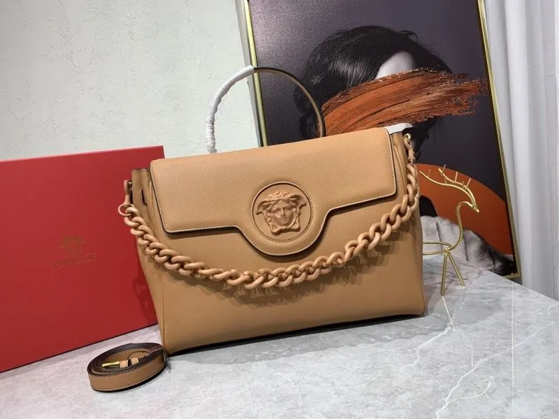 Versace Tan Leather Handbag 182