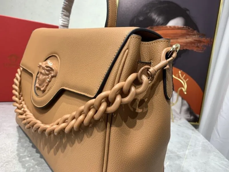 Versace Tan Leather Handbag 182 - Image 5