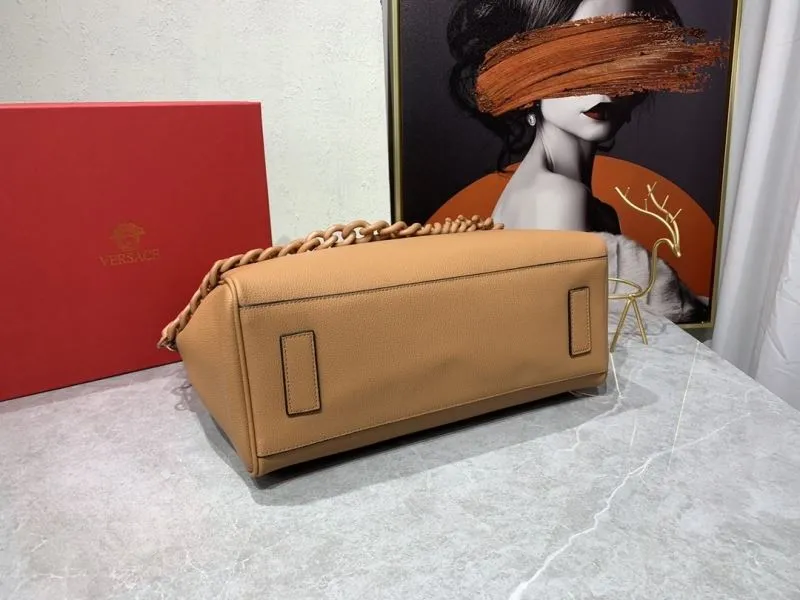 Versace Tan Leather Handbag 182 - Image 7
