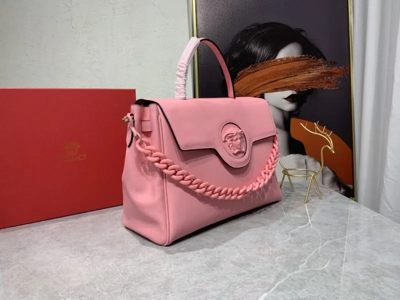 Alternative view of Versace Pink Leather Chain Top Handle Handbag 184