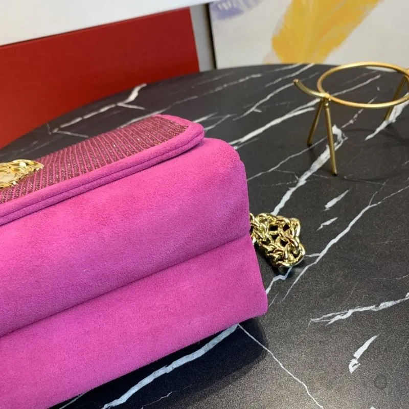Versace Fuchsia Crystal Embellished Crossbody Bag - Image 7