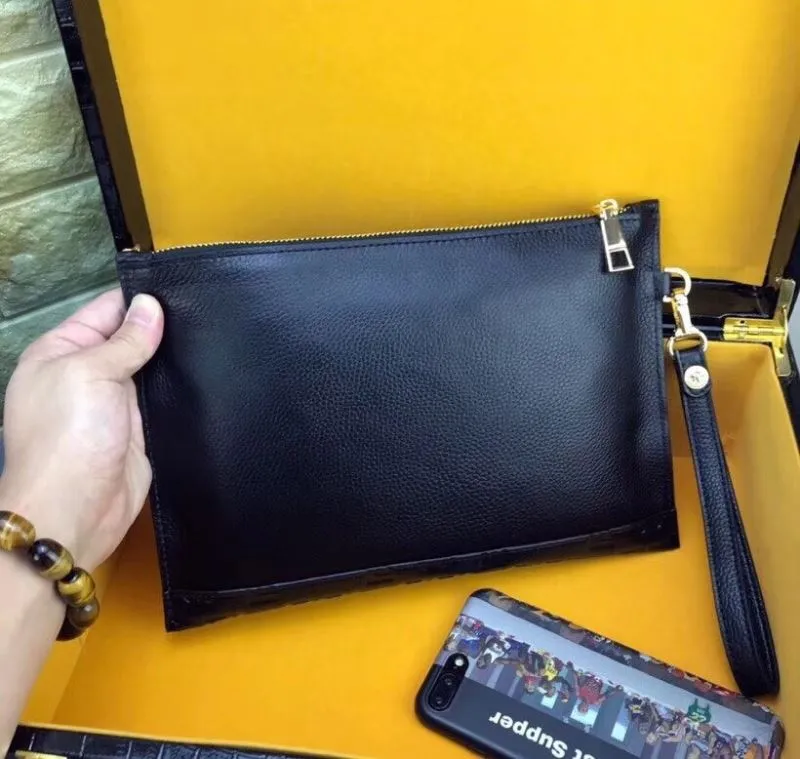 Versace Black Leather Clutch Bag - Image 4