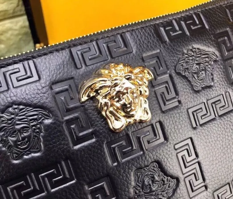 Versace Black Leather Clutch Bag - Image 6