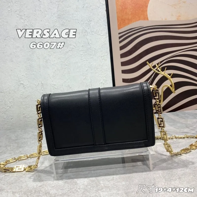 Versace 6607 Black Chain Crossbody Bag - Image 3